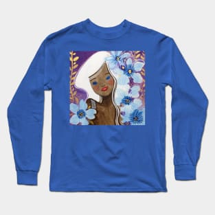 Blue Flowers Long Sleeve T-Shirt